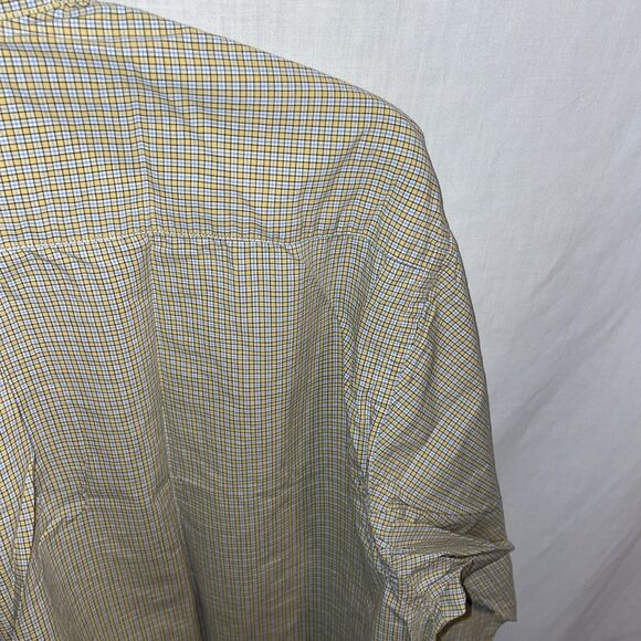 Brooks Brothers 346 Men’s Dress Shirt Size Large Yellow Blue Striped Business - Picture 10 of 12